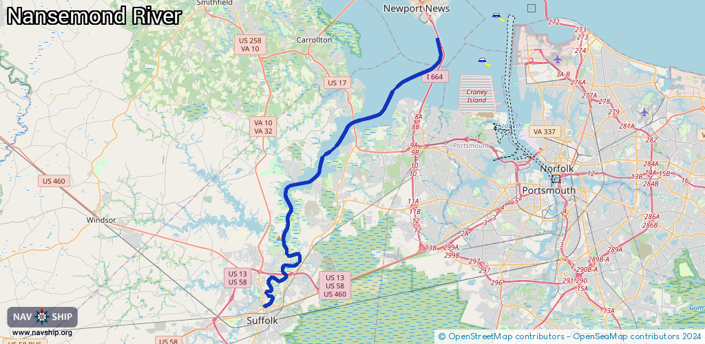 Route Nansemond River
