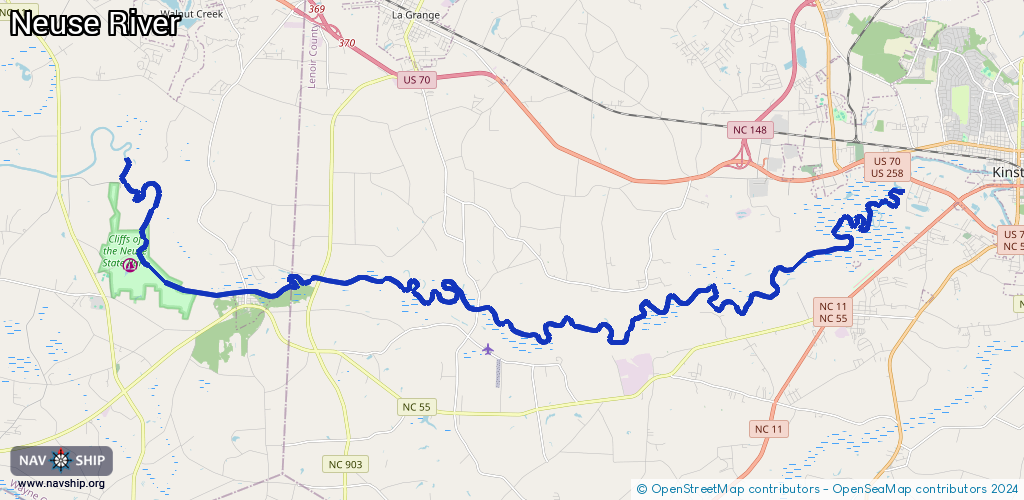 Routenverlauf Neuse River