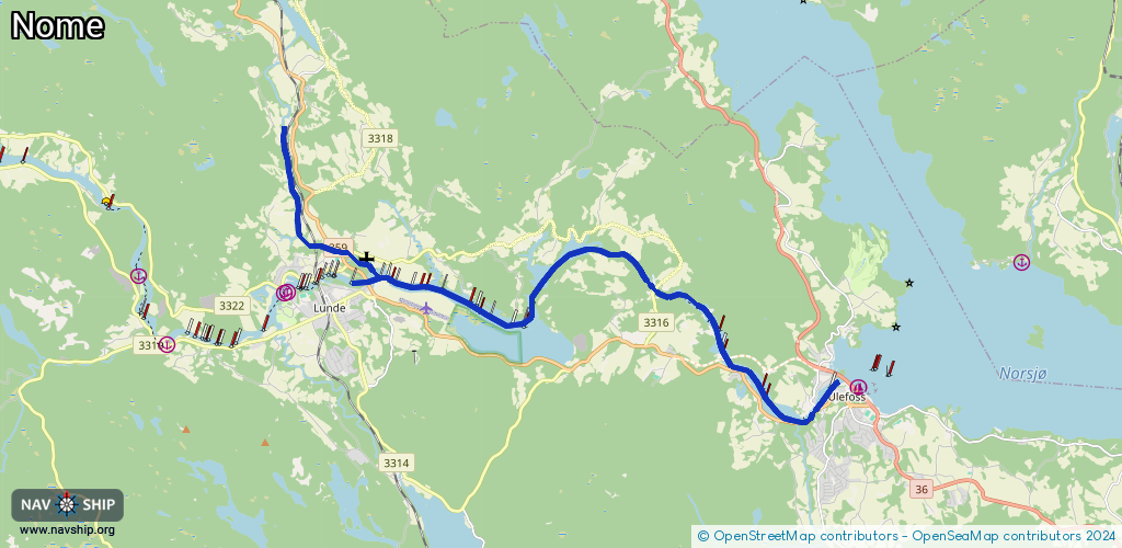 Routenverlauf Nome