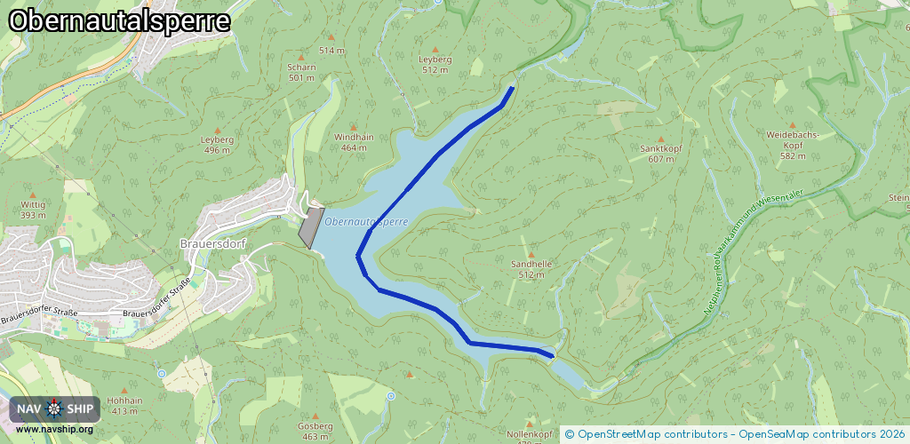 Route Obernautalsperre