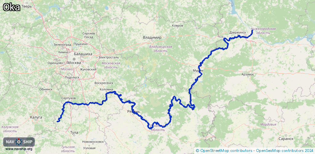Routenverlauf Oka