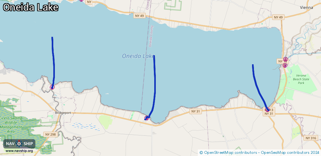 Route Oneida Lake