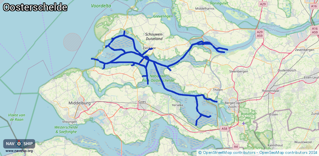 Routenverlauf Oosterschelde
