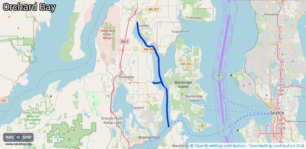 Route Orchard Bay