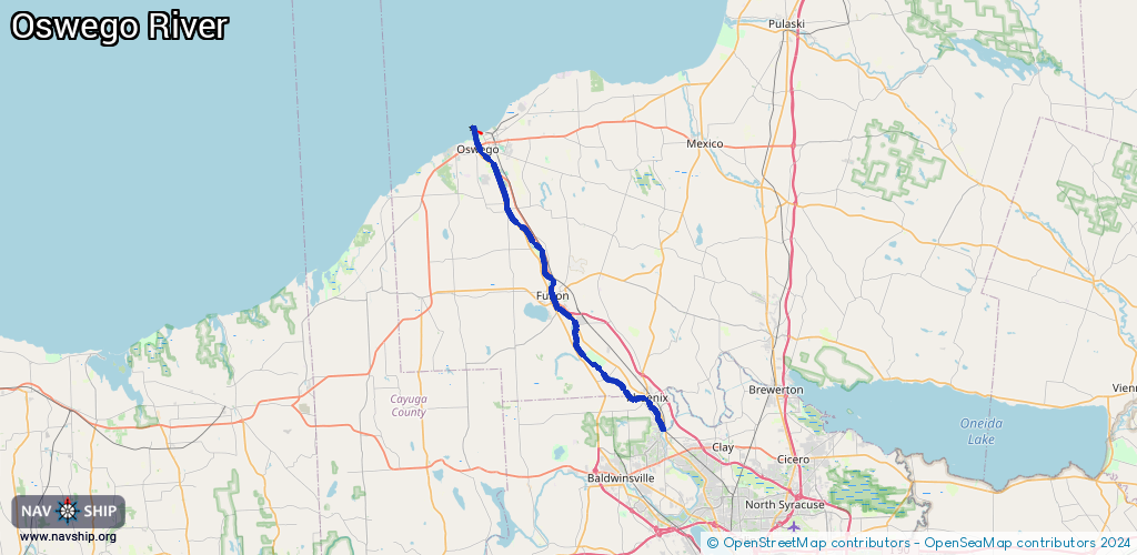 Routenverlauf Oswego River