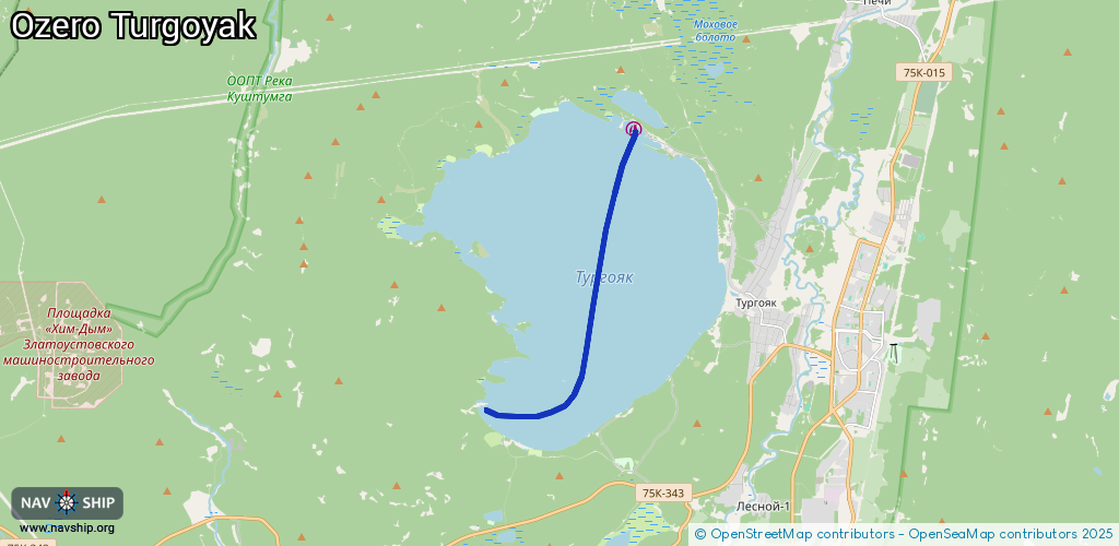 Route Ozero Turgoyak