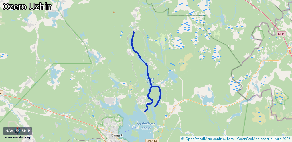 Route Ozero Uzhin