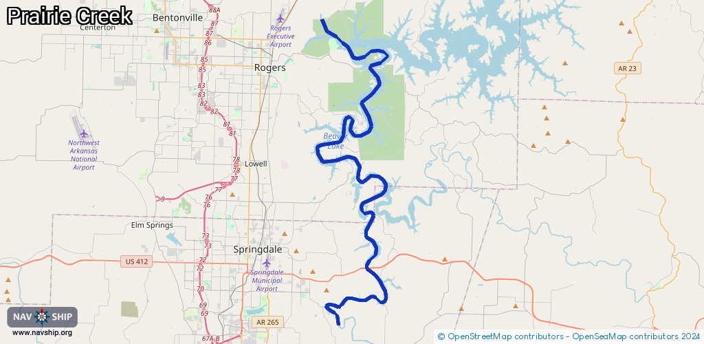 Routenverlauf Prairie Creek