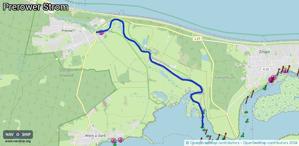 Routenverlauf Prerower Strom
