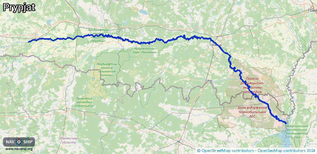 Routenverlauf Prypjat