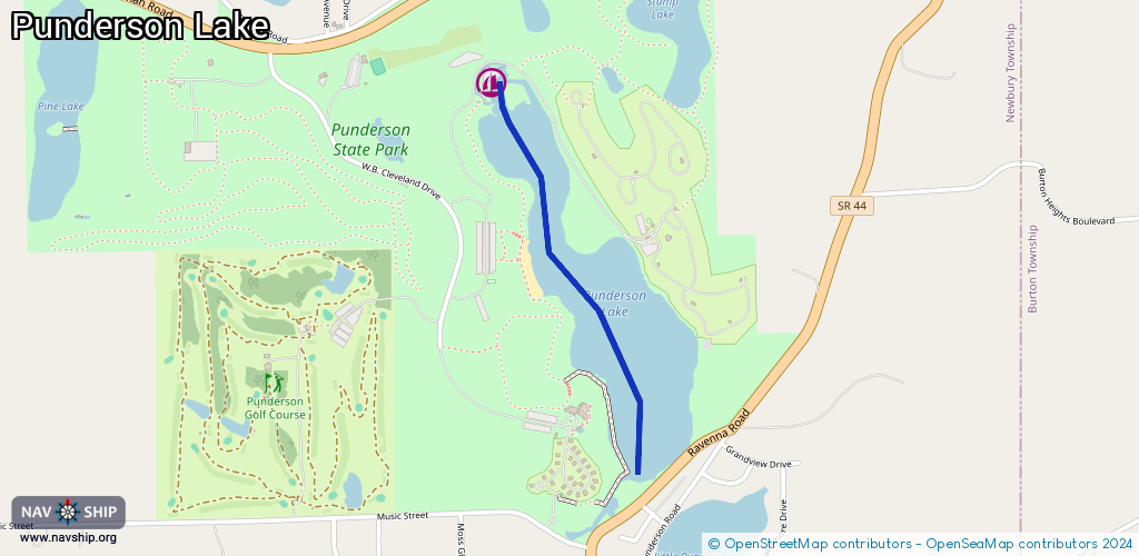 Route Punderson Lake