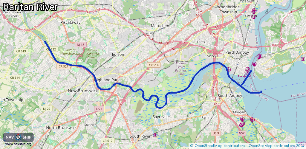 Route Raritan River