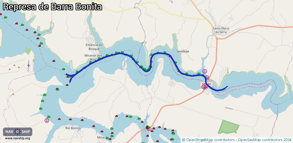 Route Represa de Barra Bonita