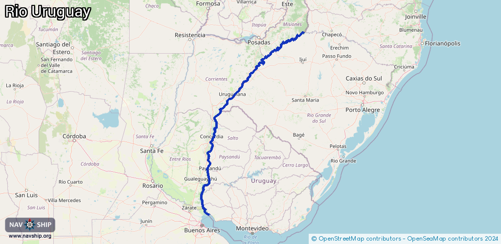 Routenverlauf Rio Uruguay