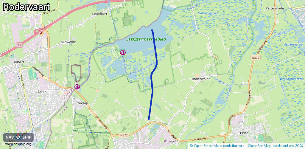 Route Rodervaart