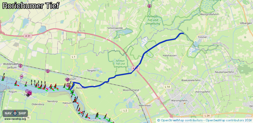 Routenverlauf Rorichumer Tief