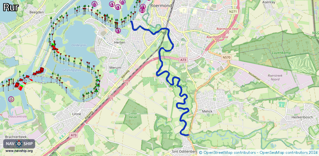 Routenverlauf Rur