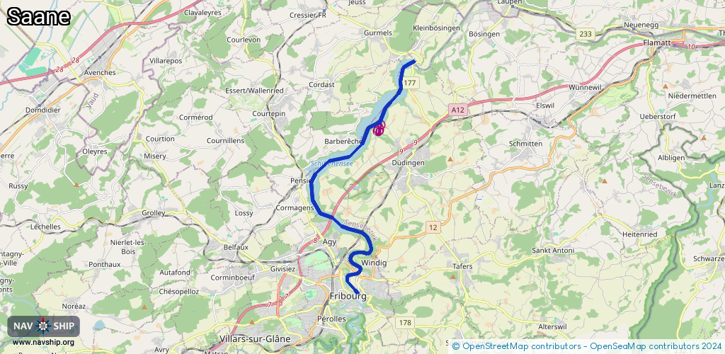 Route Saane