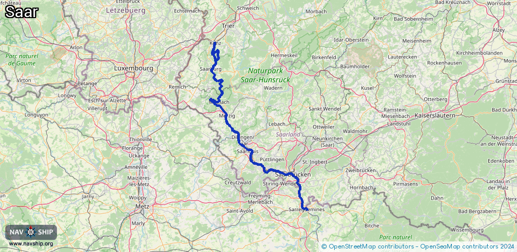 Routenverlauf Saar