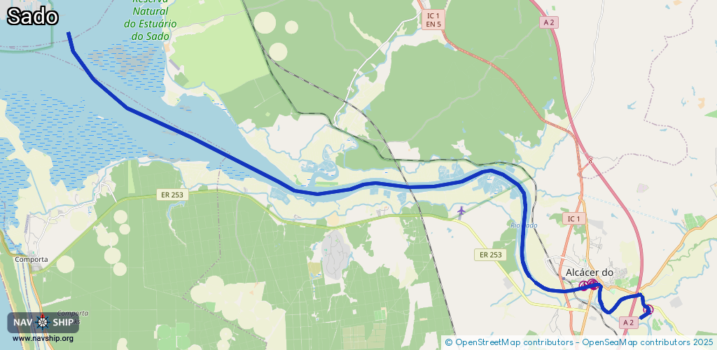 Routenverlauf Sado