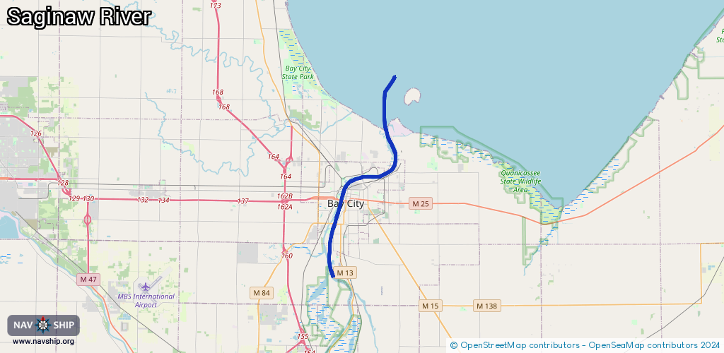 Routenverlauf Saginaw River