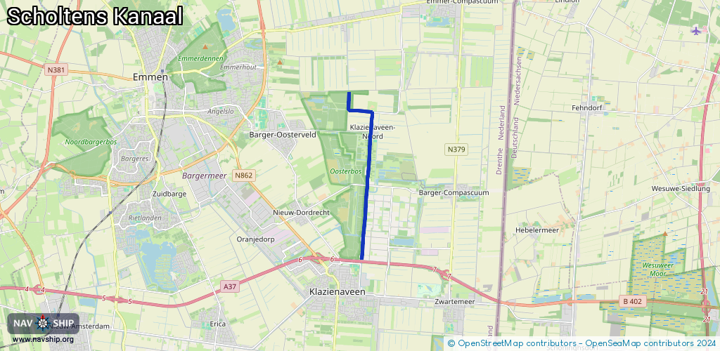 Routenverlauf Scholtens Kanaal