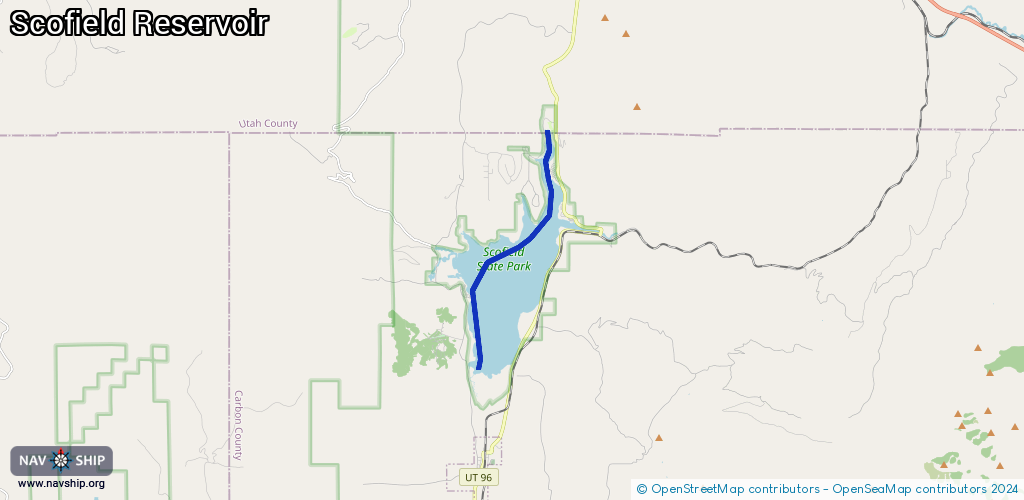 Route Scofield Reservoir