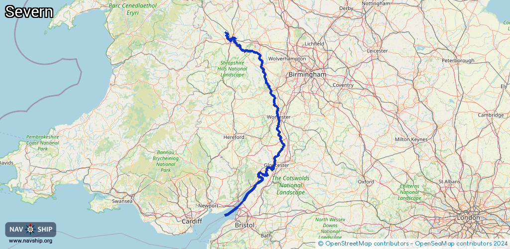 Routenverlauf Severn