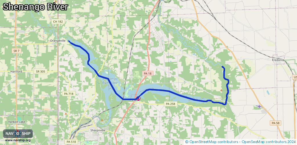 Route Shenango River
