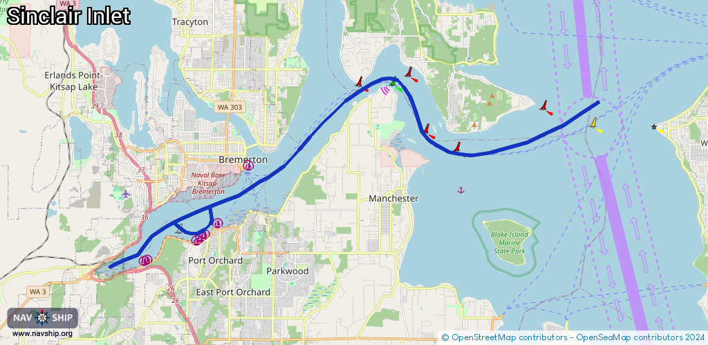 Route Sinclair Inlet