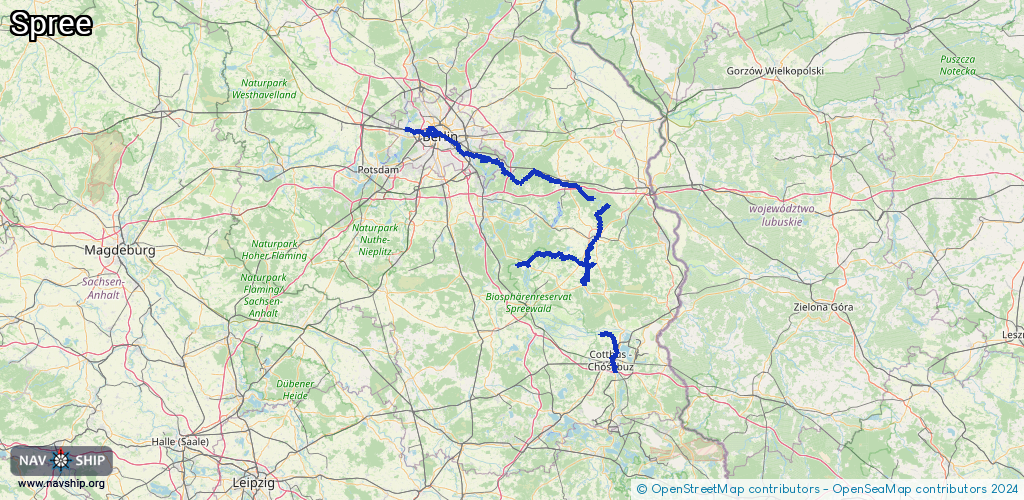 Routenverlauf Spree