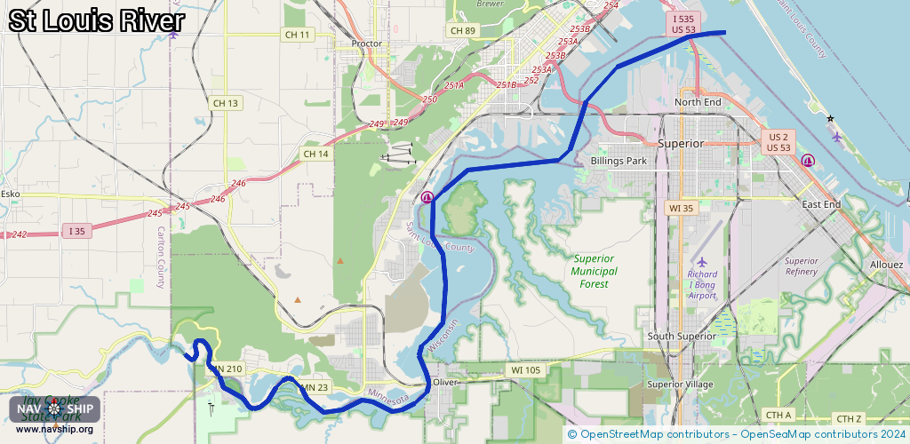 Route St Louis River