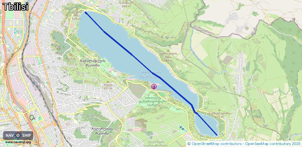 Routenverlauf Tbilisi