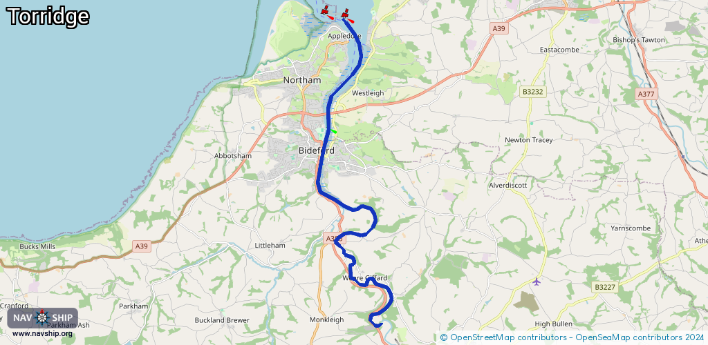 Routenverlauf Torridge