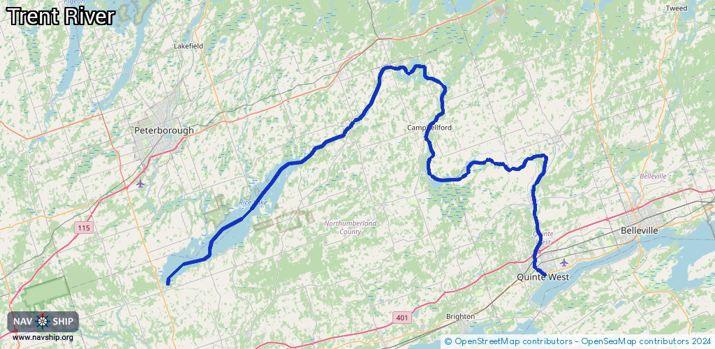 Routenverlauf Trent River