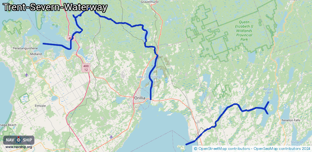 Route Trent-Severn-Waterway
