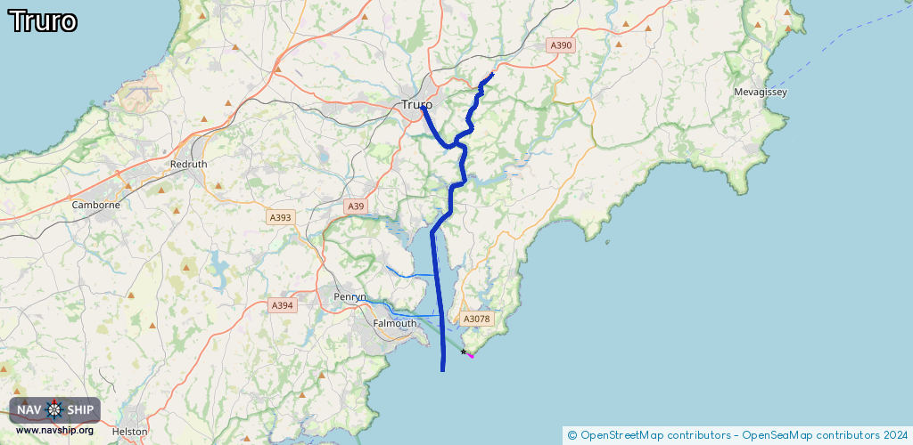 Routenverlauf Truro