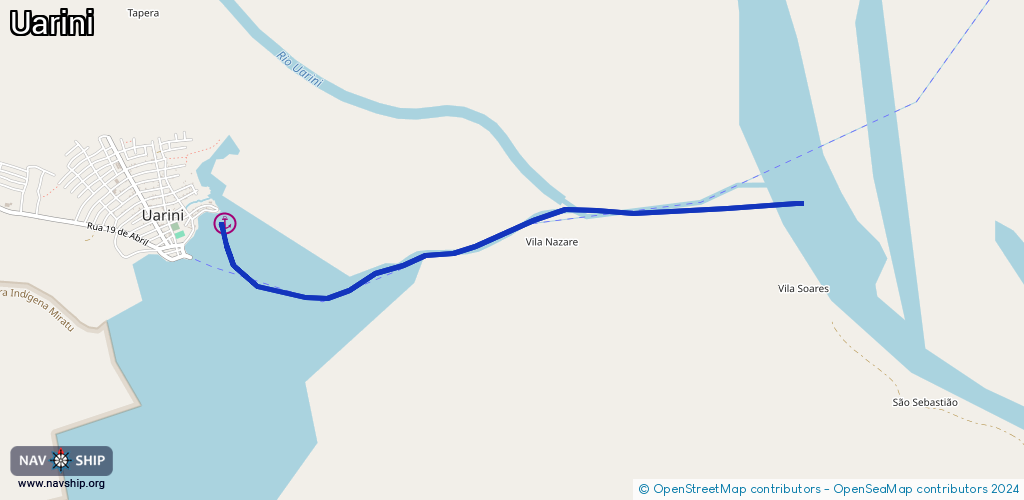 Routenverlauf Uarini