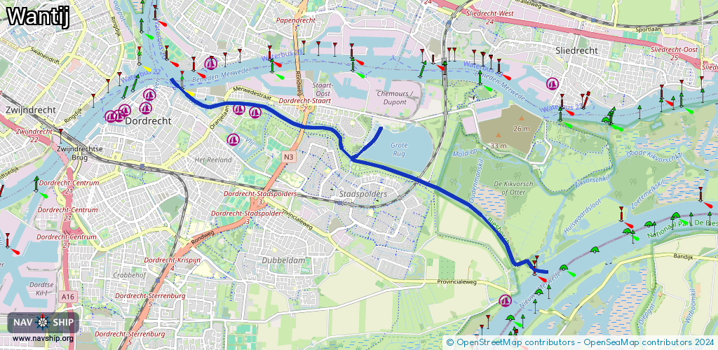 Route Wantij