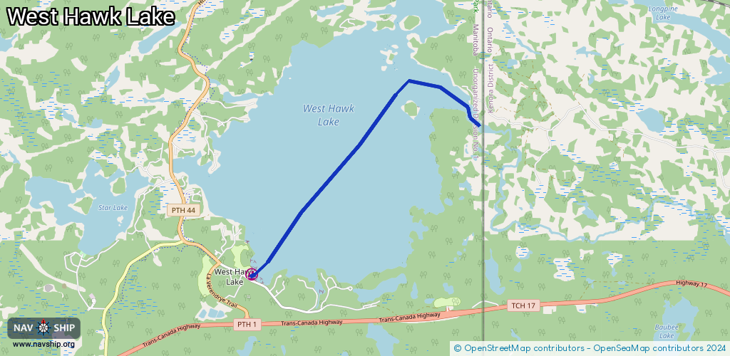 Routenverlauf West Hawk Lake