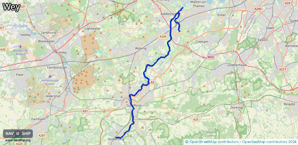 Routenverlauf Wey