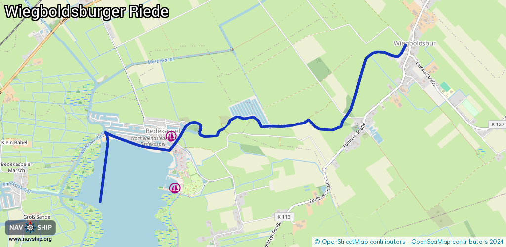 Routenverlauf Wiegboldsburger Riede