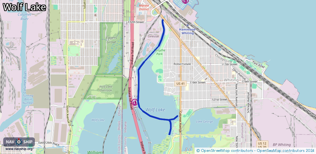 Route Wolf Lake