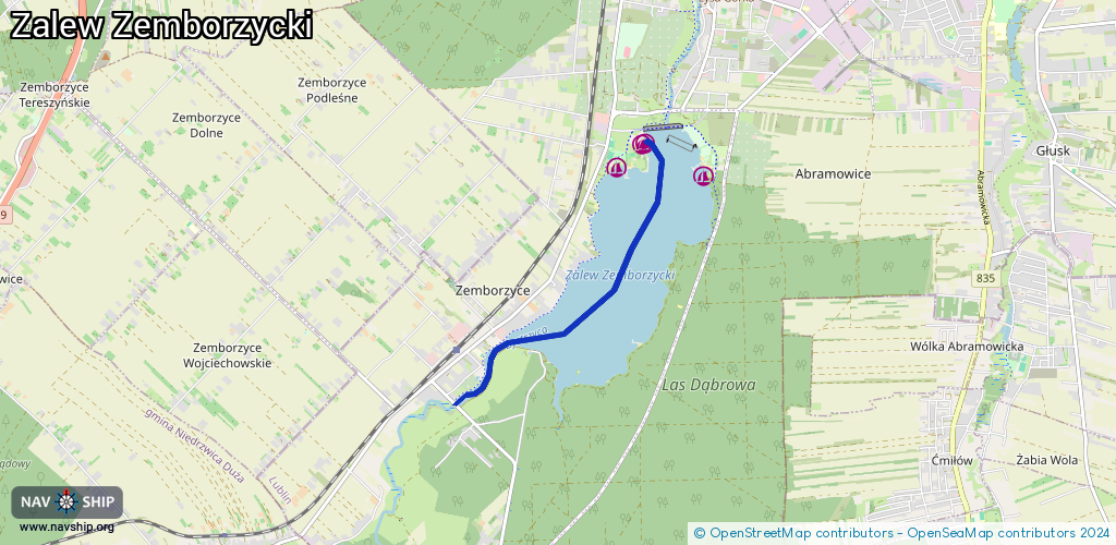 Route Zalew Zemborzycki