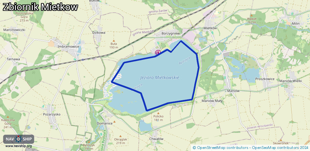 Route Zbiornik Mietkow