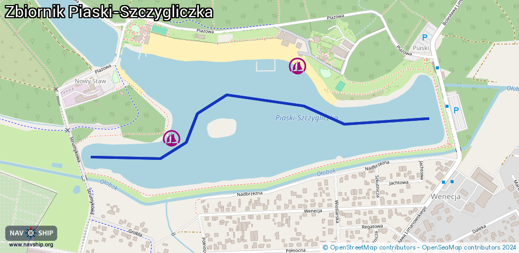 Route Zbiornik Piaski-Szczygliczka