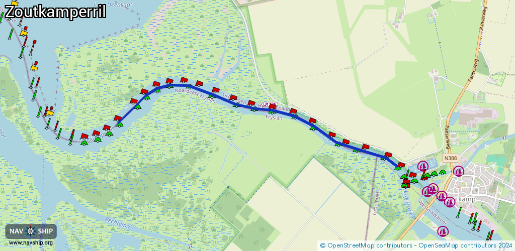 Routenverlauf Zoutkamperril