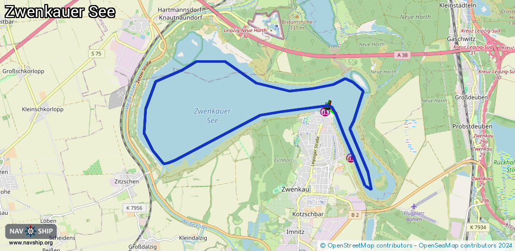 Route Zwenkauer See